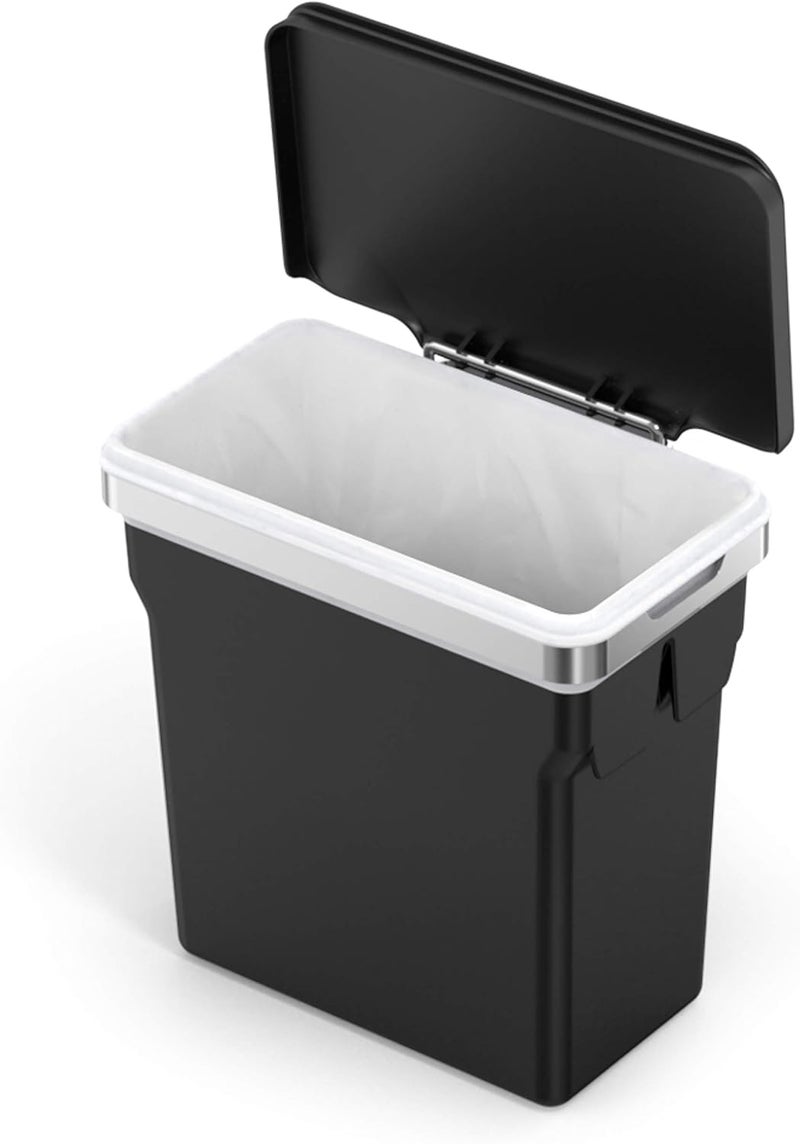 Simple Human 10 Liter / 2.6 Gallon In-Cabinet Trash Can Heavy-Duty Steel Frame, Black - Image 4